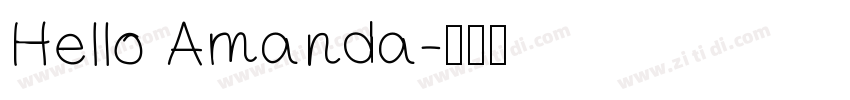 Hello Amanda字体转换